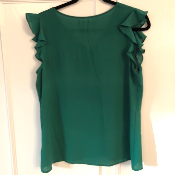 Maurices Kelly Green V-Neck Blouse - Picture 2 of 3